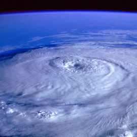Eye of hurricane