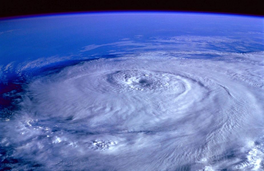 Eye of hurricane