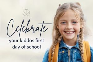Giggle back to school call out graphic