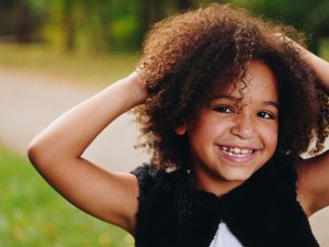 Girl smiling and posing