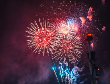 Fireworks in sky