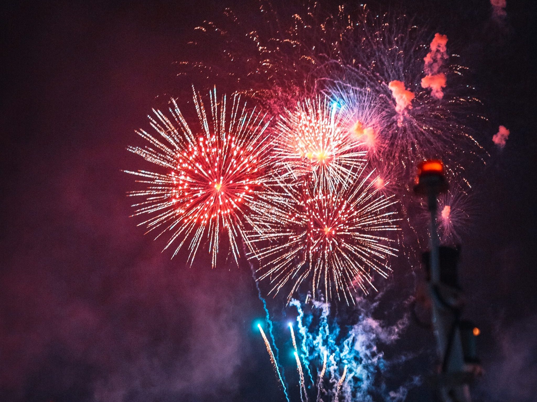 Fireworks in sky