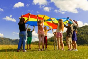 Kids playing outside