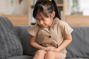 Little girl in pain from UTI