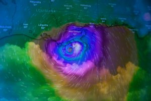 Hurricane radar image