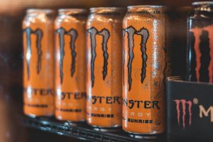 Monster energy drink cans