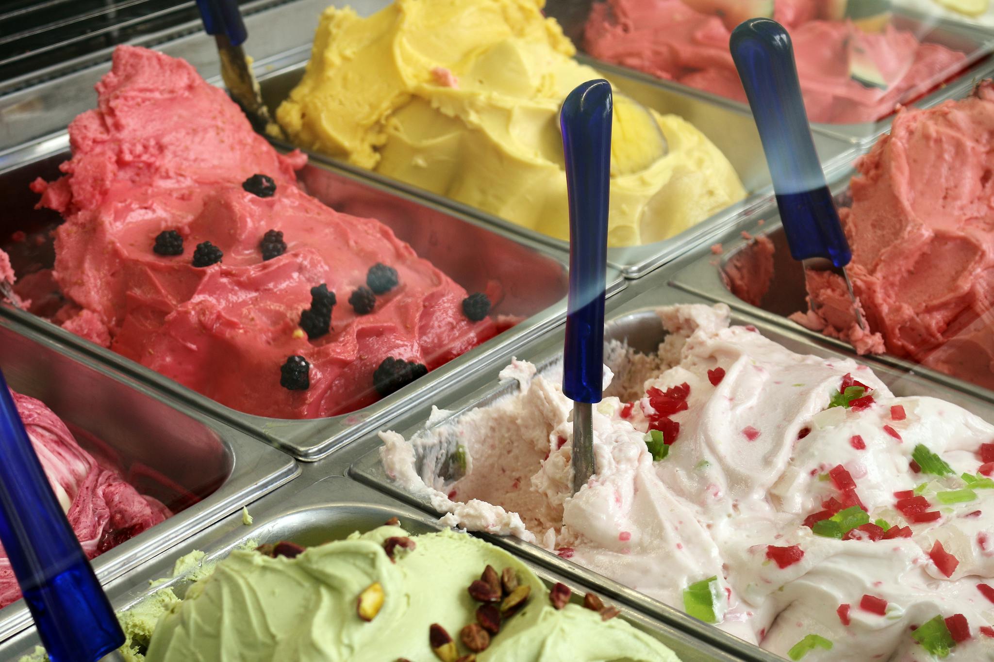 Ice cream in containers