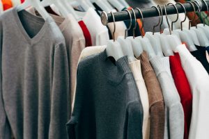 Clothing on hangers