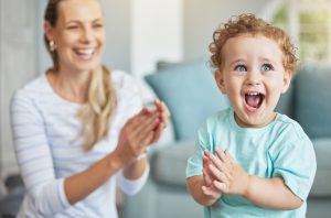 Toddler clapping