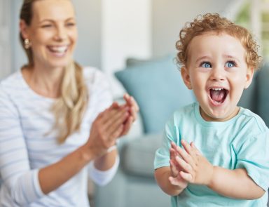 Toddler clapping