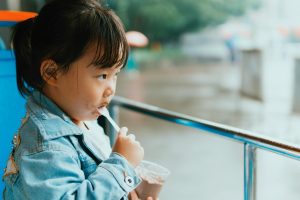 Little girl eating
