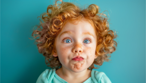 Child who has crossed eyes