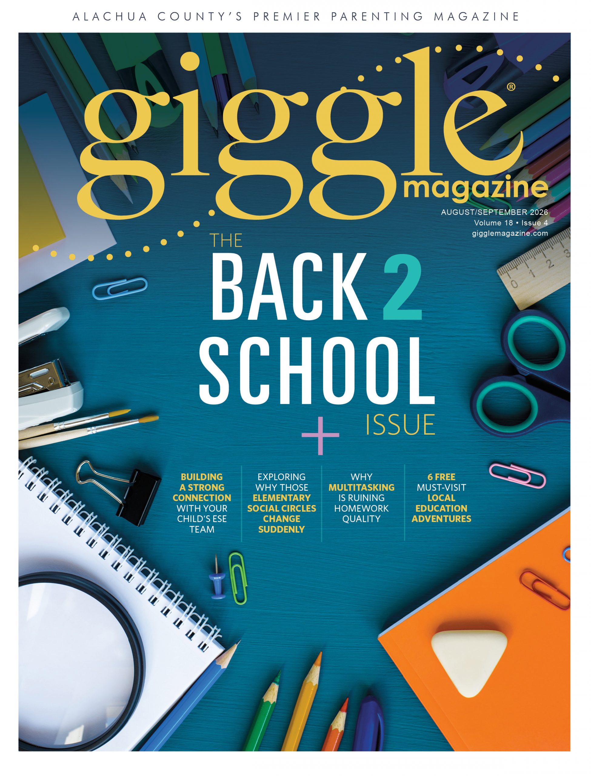 Giggle Gainesville Aug/Sept 2026 cover